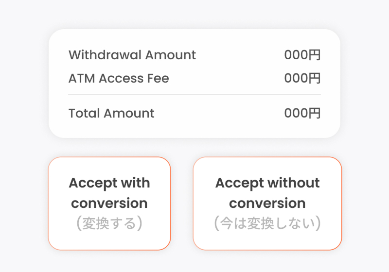 画面の2つの選択肢から選択